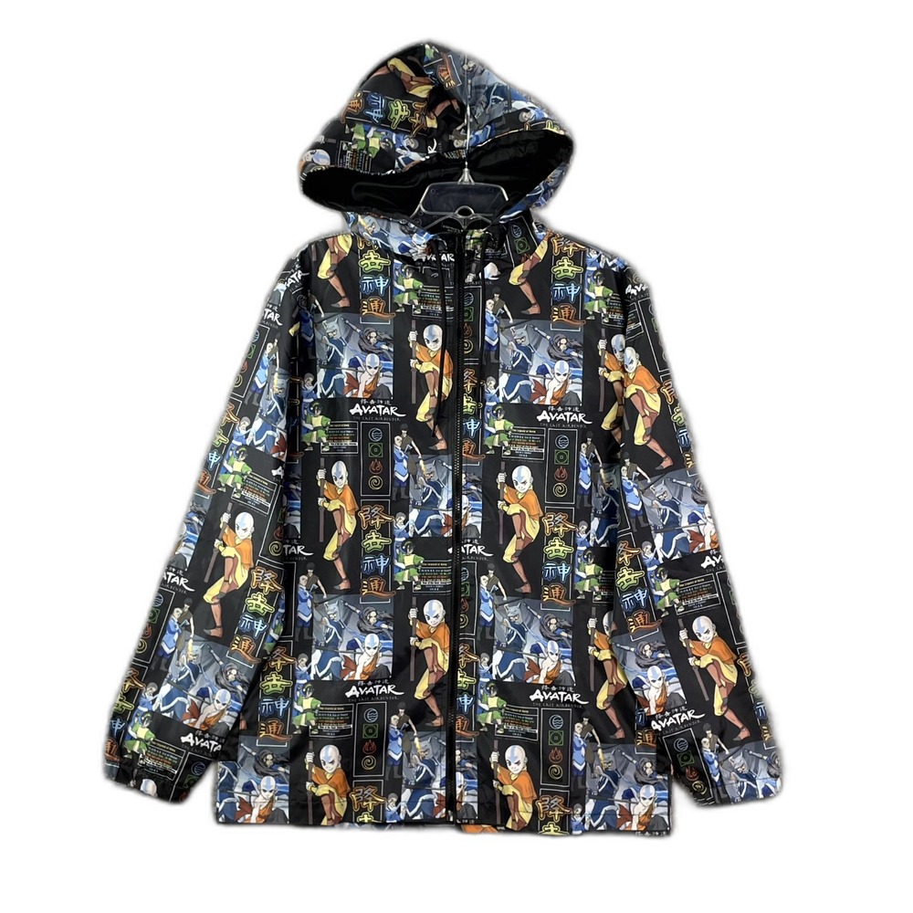 Nickelodeon Avatar The Last Airbender Windbreaker Jacket Men Medium Hooded Skate - Picture 1 of 10